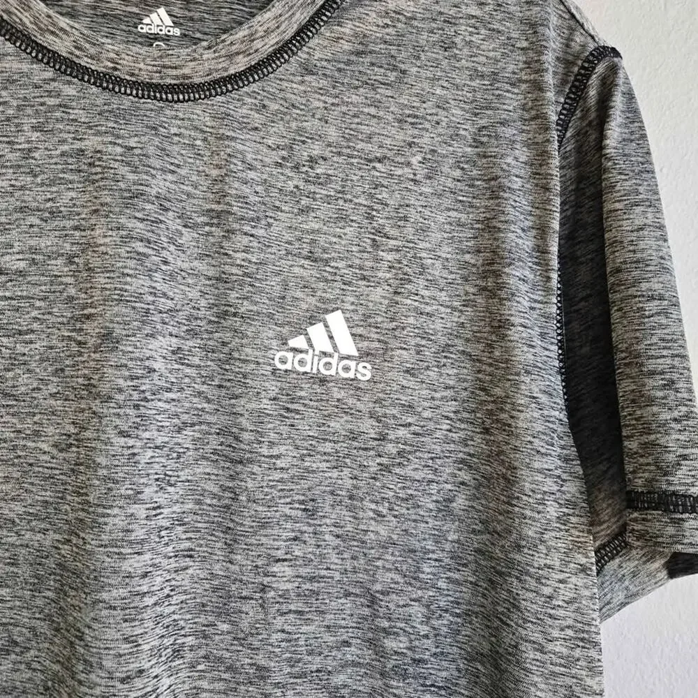 Adidas Golf Performance Heathered Gray Short Sleeve Polo Shirt‎ Men's Small